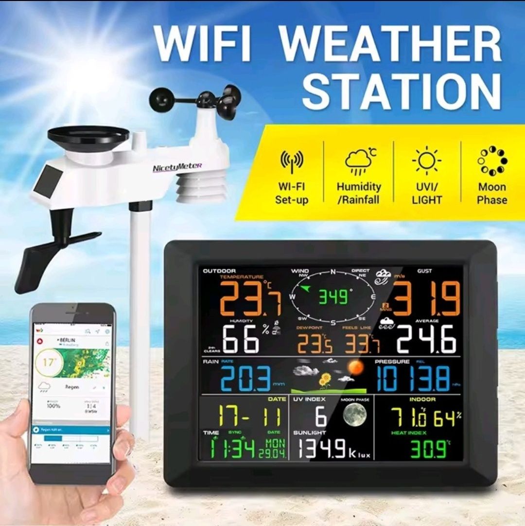 Estação Meteorológica RACOVA WiFi FT-0310 solar