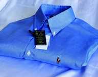 Koszula Polo Ralph Lauren L 43 Imperial semi-shiny stretch niebieska