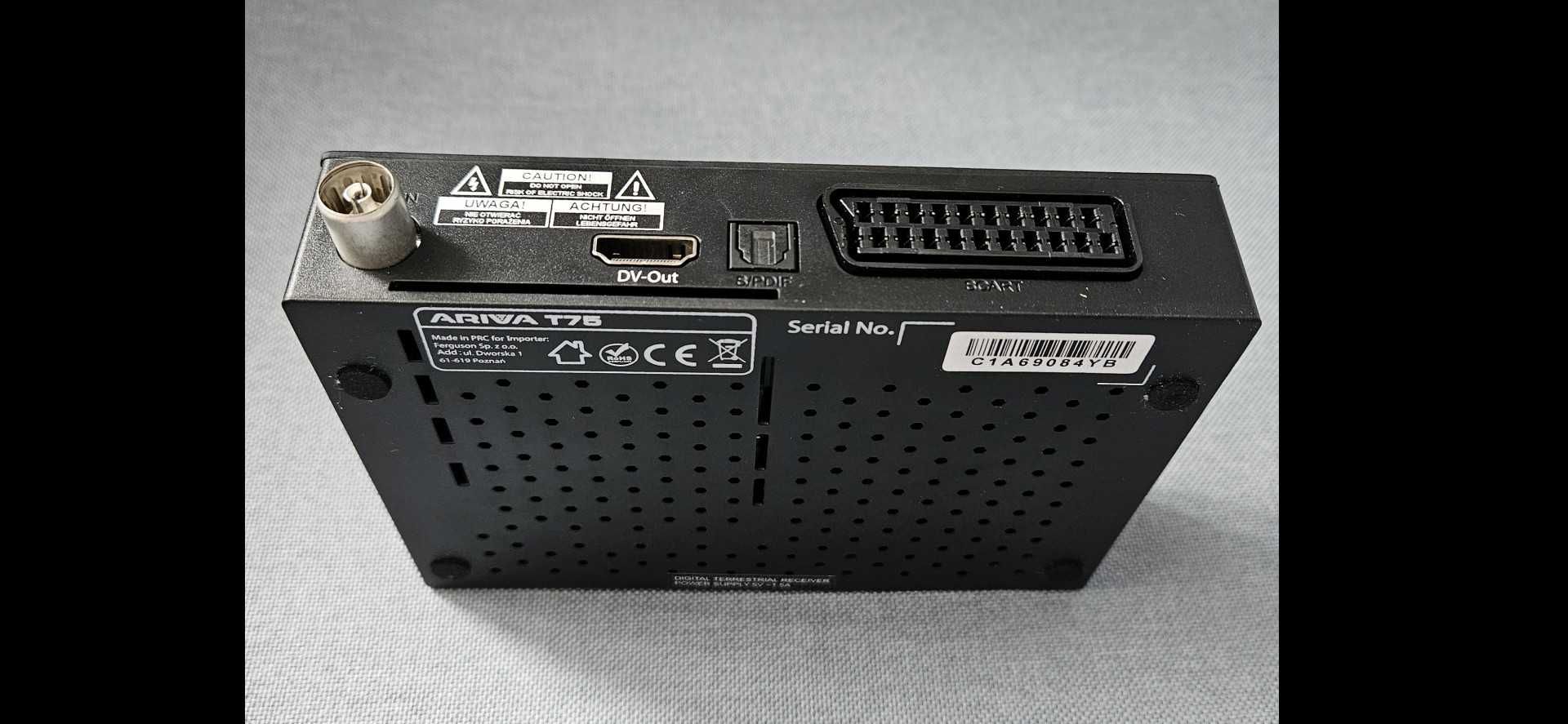 Tuner DVB-T2 Ferguson Ariva T75 H.265 HEVC