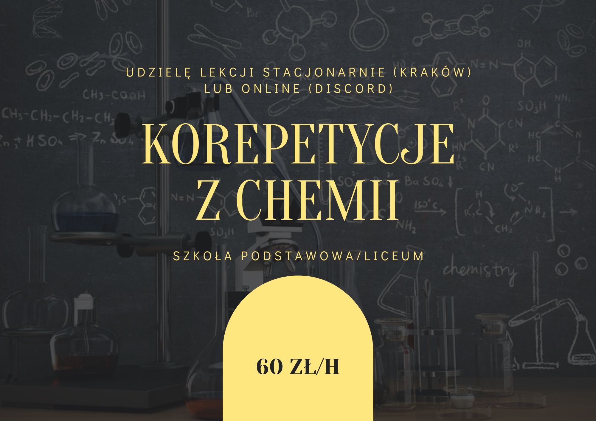 Korepetycje z chemii Kraków szkoła podstawowa/liceum