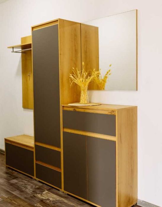 Прихожая Антрацит Артизан 206 см Нова зі складу Комплект з шафою