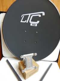 Antena satelitarna do odbioru TV z satelity o średnicy 90 cm .