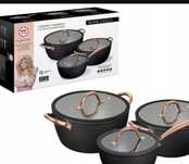 Zestaw garnków MG Home Rose Gold 6 elementów aluminium 16 cm 20 cm 24