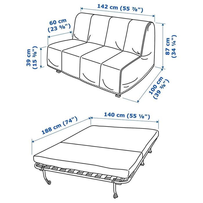 Sofá-cama Ikea Lycksele Lovas