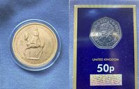 2 монети. Коронація Єлізавети 1953р. і  Короля Чарльза III 2023р.