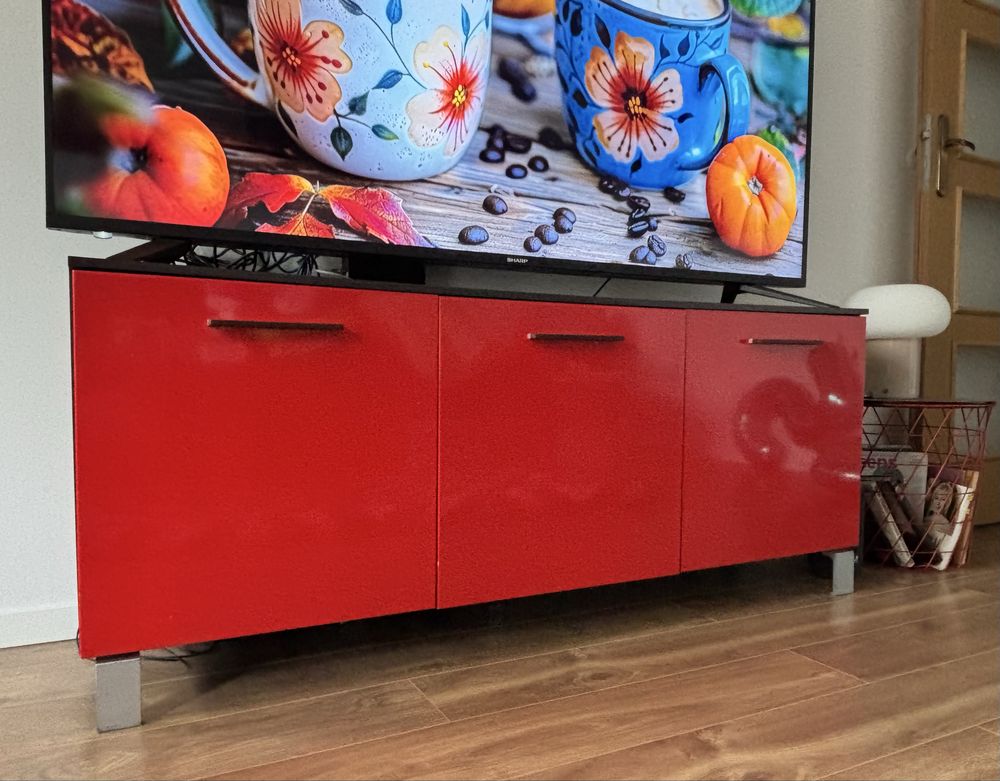 Piekny zestaw- Komoda i szafka BRW reset - Black Red White. Okazja!