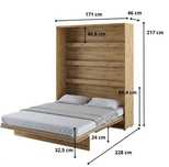 Półkotapczan 160x200 - BED CONCEPT BC-12 Dąb Artisan Lenart