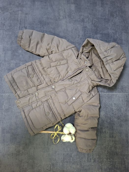 Тепла осіння куртка пух/перо, Benetton, zara