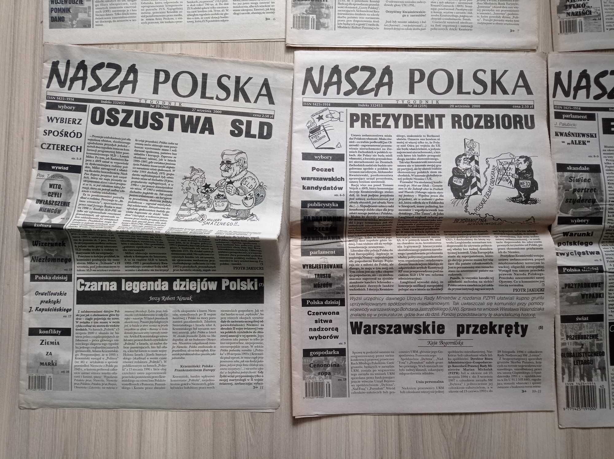 Nasza Polska 1999 i 2000, zestaw gazet