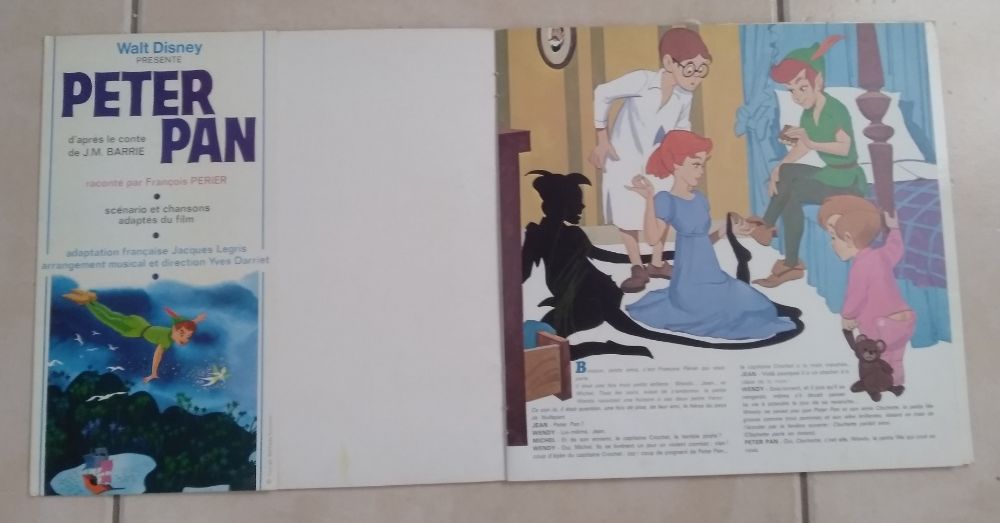 LP + livro do Peter Pan da Walt Disney anos 60