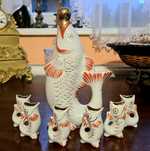 Ladna karafka porcelana komplet.