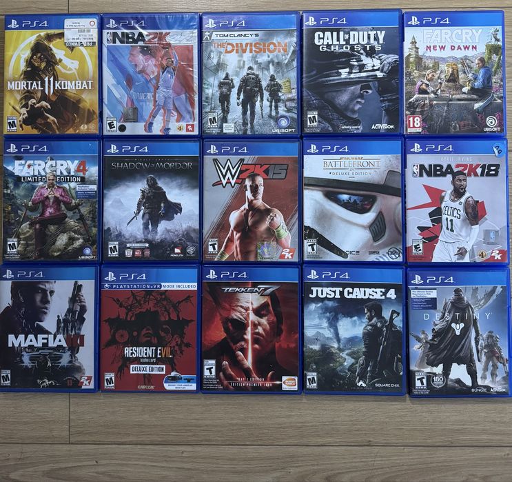 Диски для playstation 4/5 . PS4. Mortal combat, Tekken, Mafia