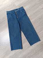 Spodnie jeansowe wide leg szerokie nogawki C&A wysoki stan M 38
