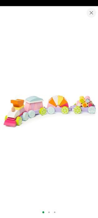 Конструктор дерев яний Cubika Поїзд LP-2. Деталей 35