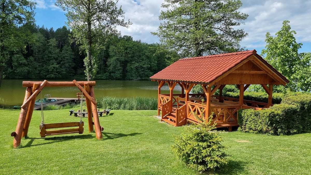 MAZURY WAKACJE dom bezp nad jeziorem 110m2 6-12/24os plaża las ognisko