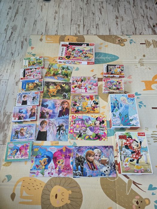 Zestaw 12 puzzli 30 elementów trefl clementoni