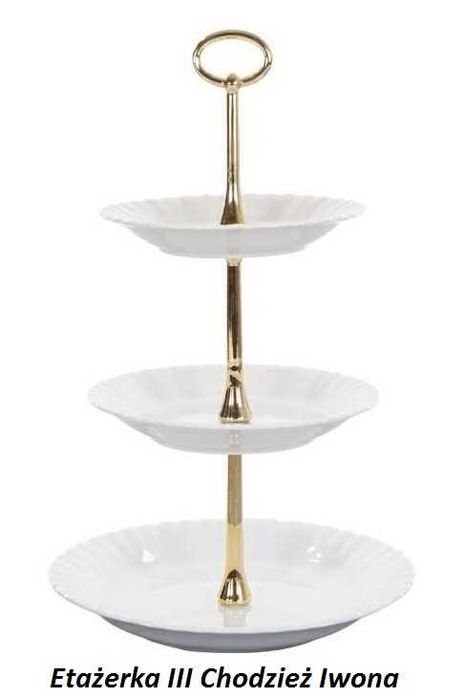 Patera etażerka porcelanowa piętrowa