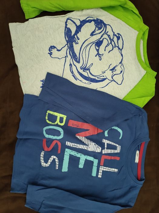 Zestaw 5) wiosna-jesień,długi rękaw bluzki bluzy koszula kurtka r. 110