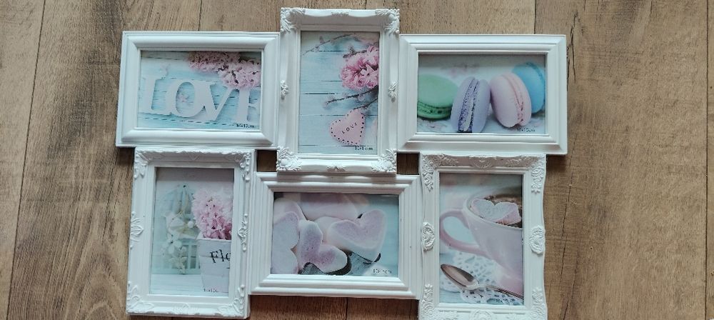 Białe ramki na zdjęcia