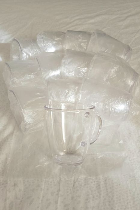 Chávenas 420 mL Ø 9,2/5,4x10,5 cm Transparente Policarbonato (12 Und)