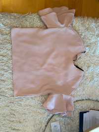 blusa zara rosa com mangas tamanho s
