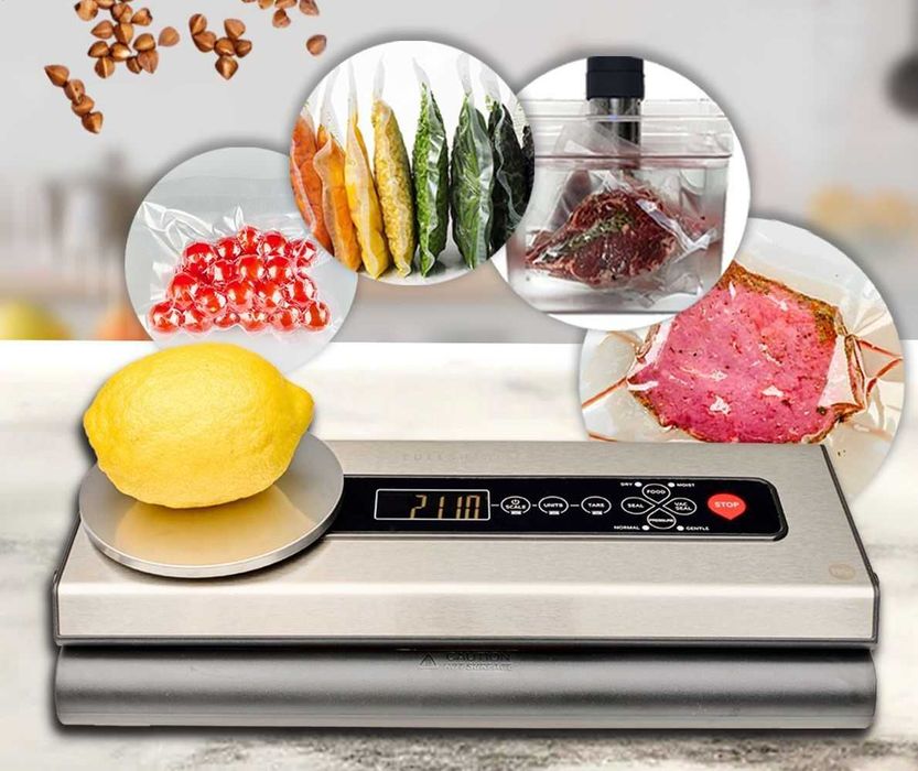 Вакууматор для дома Пакувальний апарат + ваги 5 пак.9 рул. Ruhhy 22533