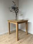 stolik drewniany TEAK lite drewno kuchenny stół mały 75x75cm