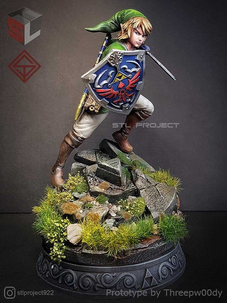 Figurka Link, Legend of Zelda, Żywica, Ręcznie Malowana