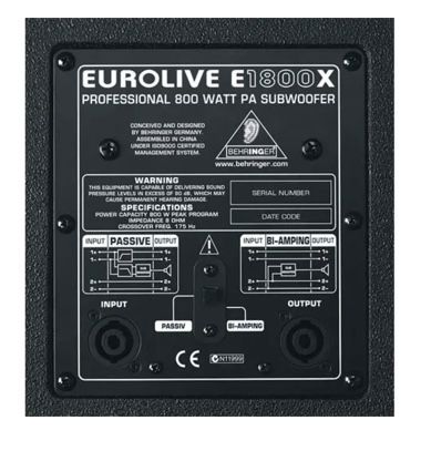 Sub passivo grave - Behringer B 1800X EUROLIVE PRO