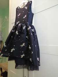 Sukienka wizytowa H&M 128 jednorożec