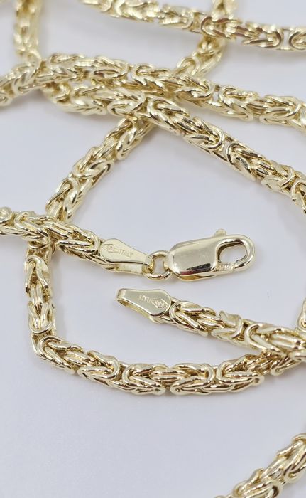 Złoty łańcuszek splot królewski dmuchany próba 585 14k waga 11 g