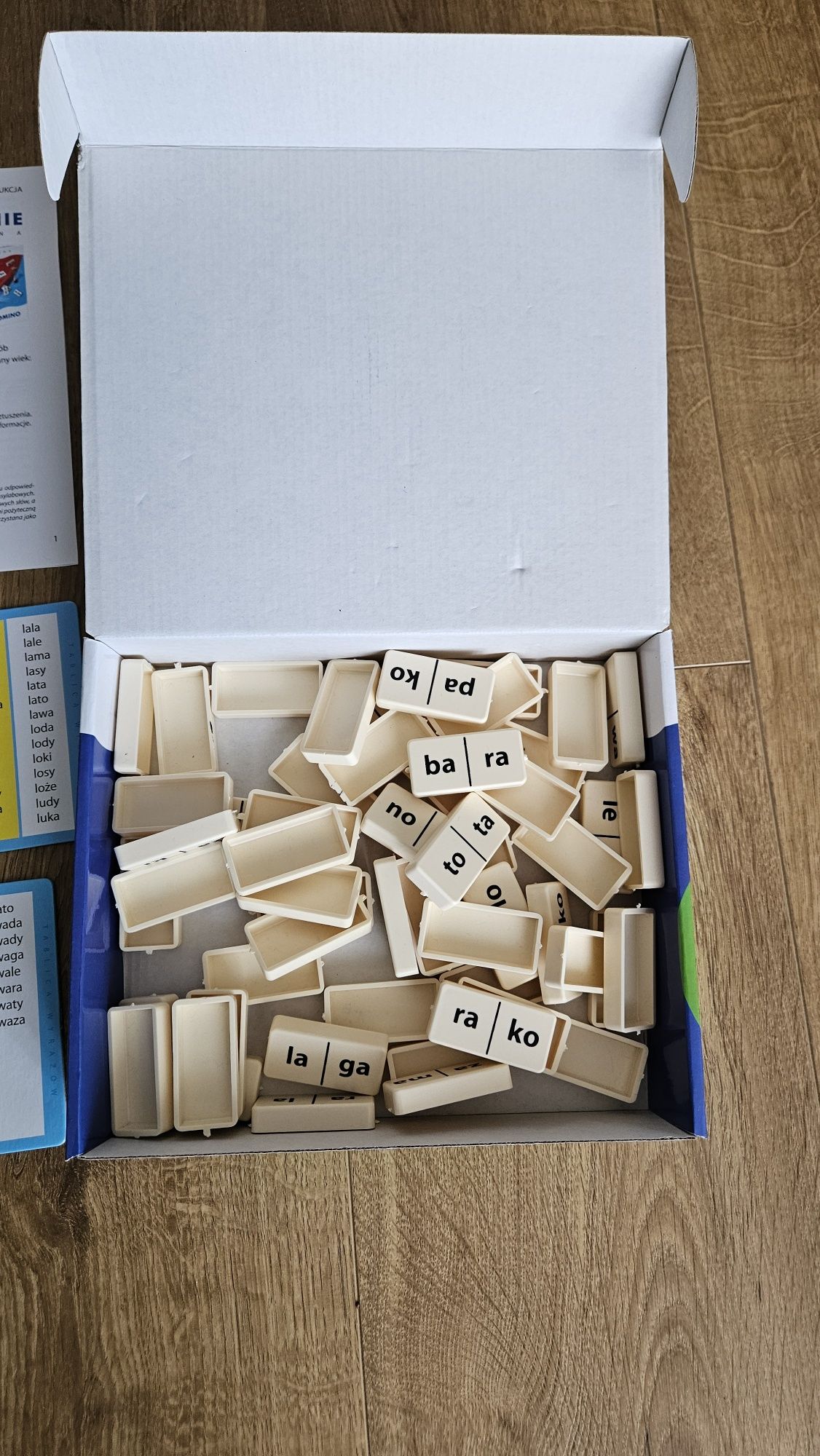 Gra edukacyjna domino - sylaby w dominie
