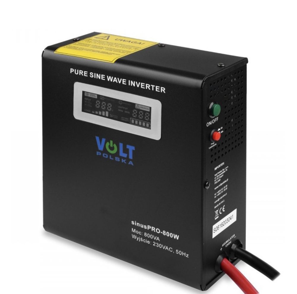 ИБП Volt Polska Sinus Pro 800 W, 500/800 Вт 12v дбж инвертор для котла