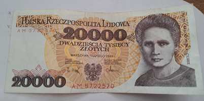 Banknot PRL 20000zł 1989r