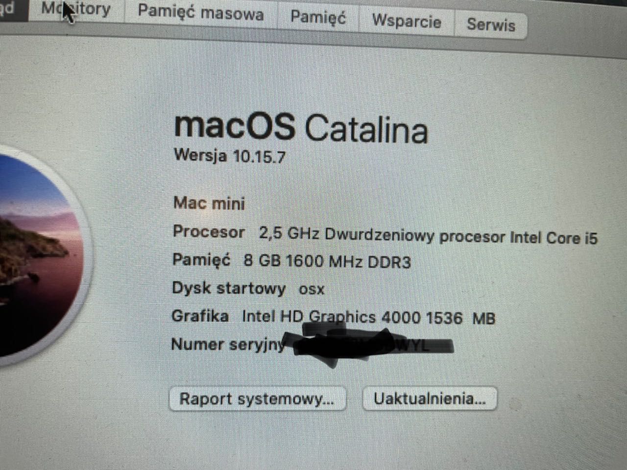 Apple Mac mini 2012 i5 2,5GHz 8GB 120GB Catalina