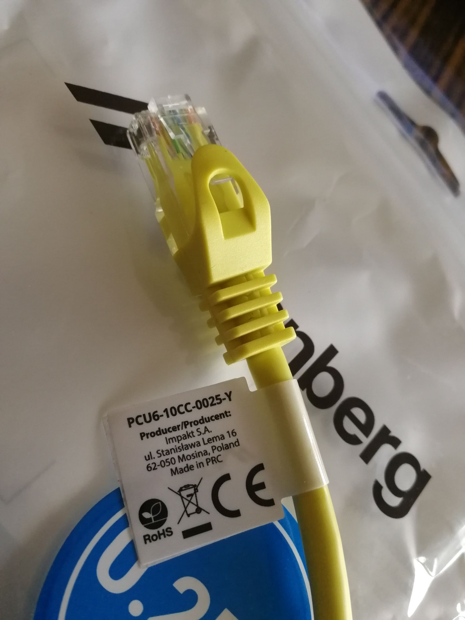 Nowy kabel Patchcord kat.6 ftp 0.25m LANBERG