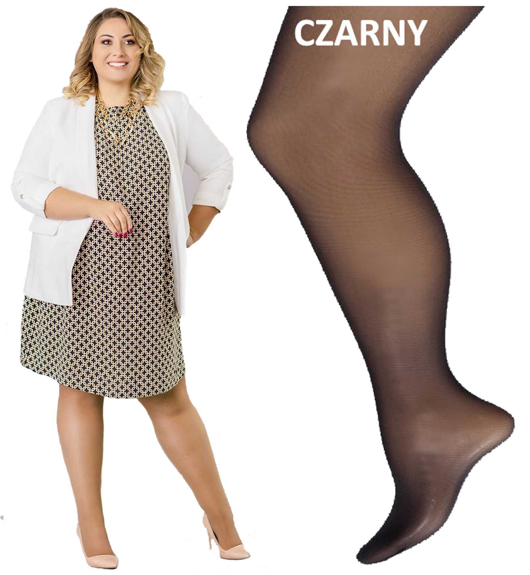 Rajstopy Lida Plus size ++ 20den, laycra, czarne , 3XL, biodra 170