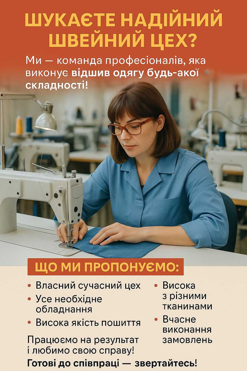 Шукаєте надійний швейний цех?