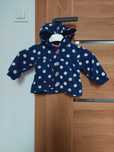 Granatowa bluza w kropki z kapturem zapinana early days 9-12m 74-80 cm