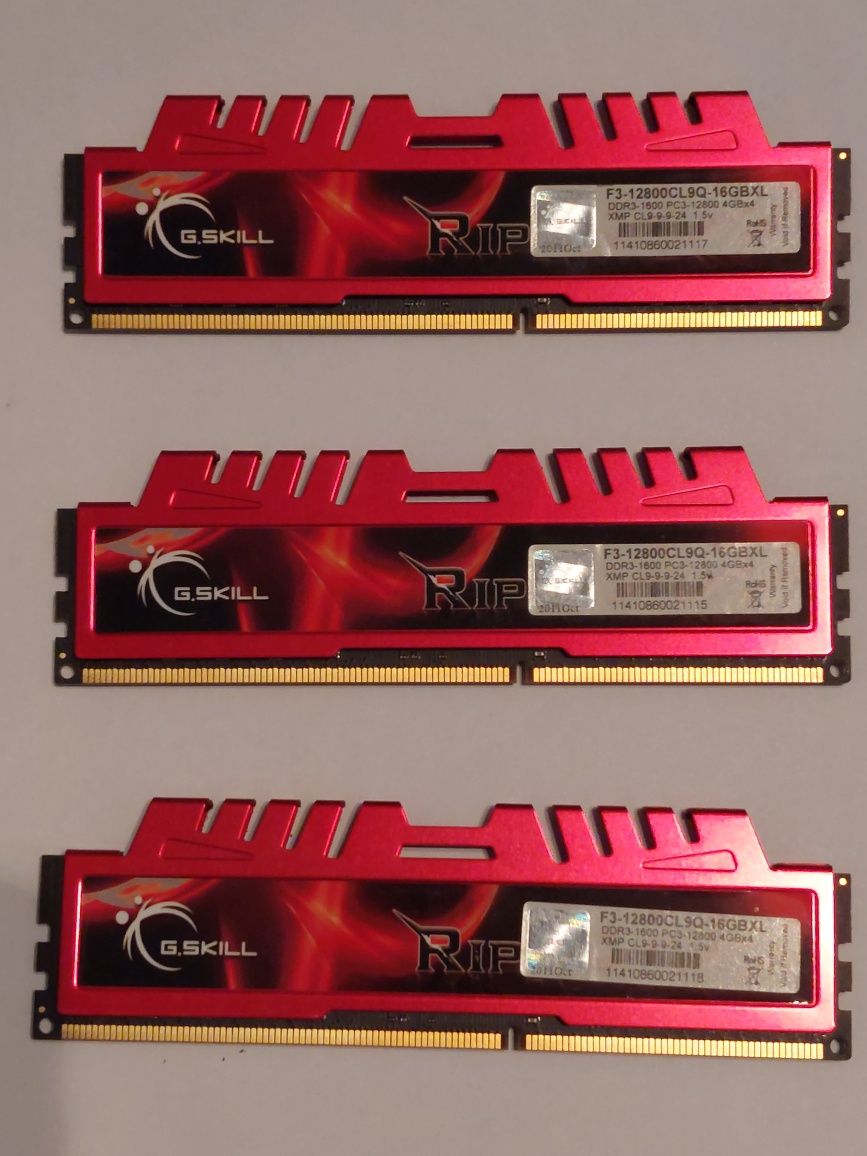 Pack 3x memórias G.SKILL ddr3 4g = 12gb