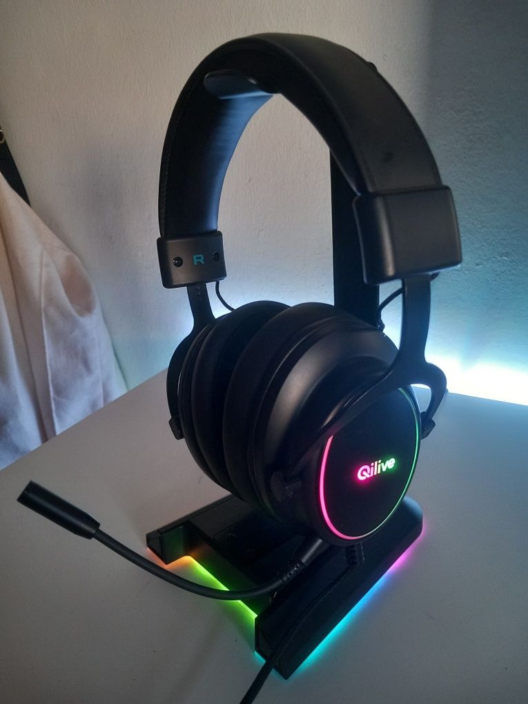 Fones Qilive Gaming Rgb com microfone a parte