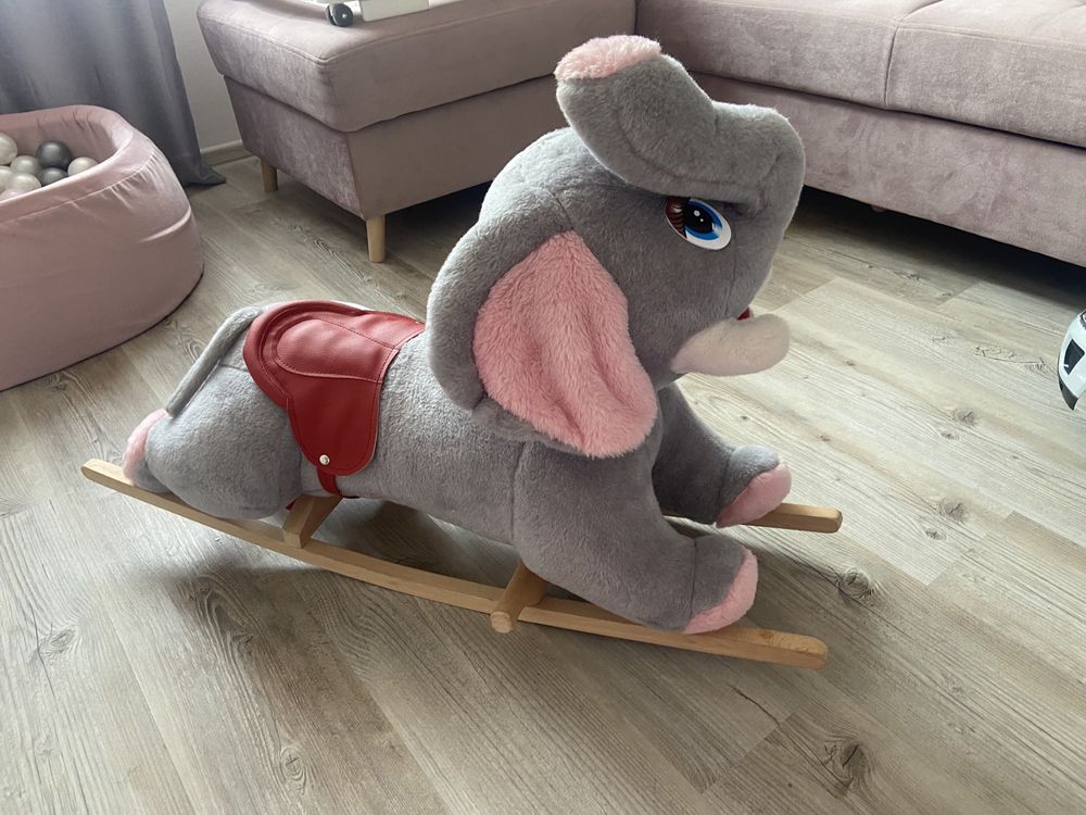 Słoń na biegunach zabawka huśtawka