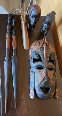 rękodzieło afrykańskie: maska, rzeźby i inne...