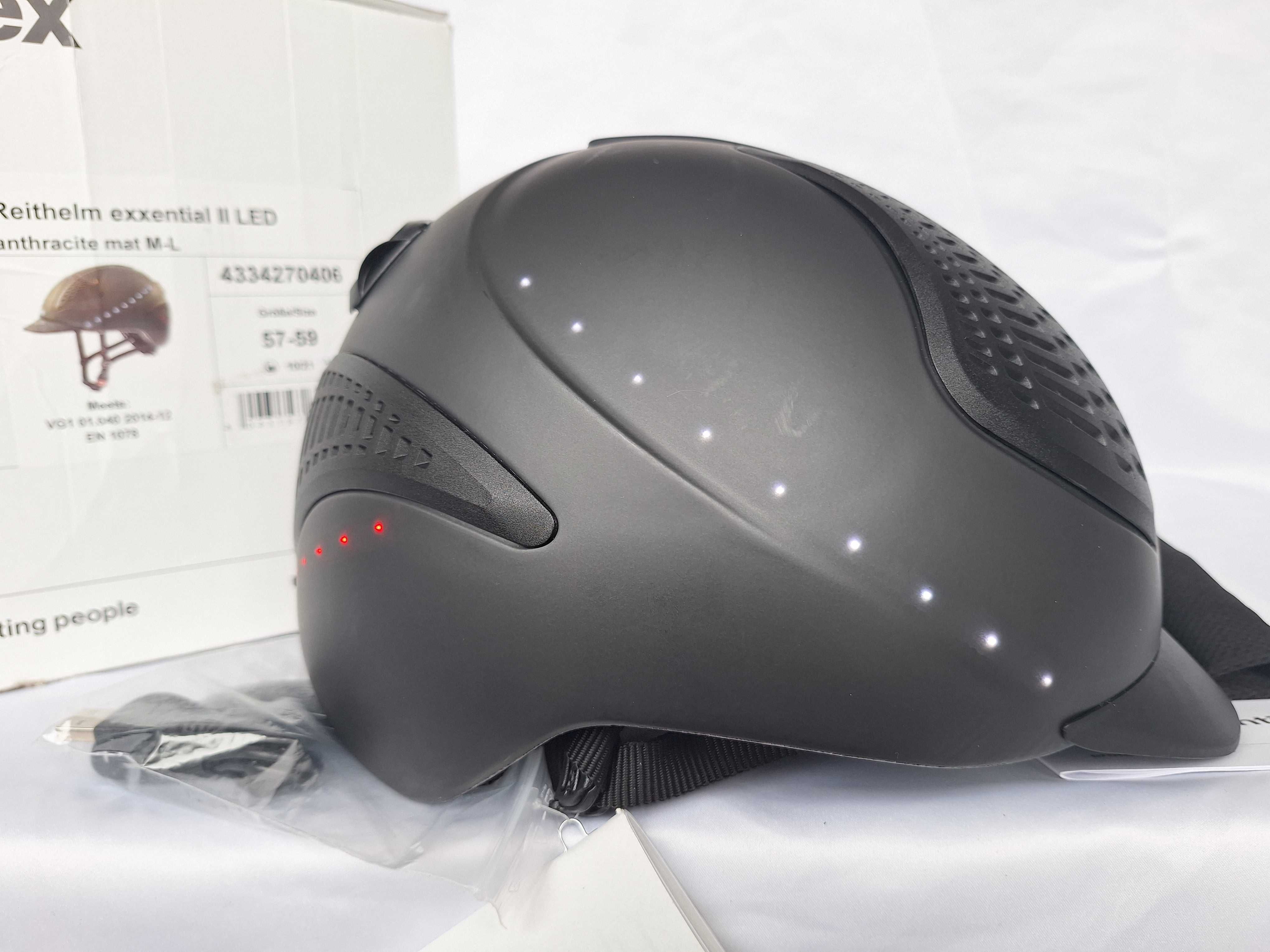 Kask jeździecki toczek Uvex Reithelm Exxential II Led M/L 57-59cm