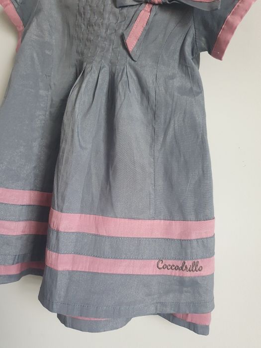 Sukienka Coccodrillo krotki rękaw elegancka r. 74/80