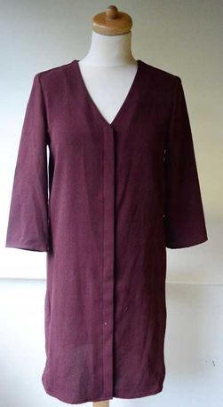 Sukienka Bordowa Mango Suit S 36 Bordo Elegancka