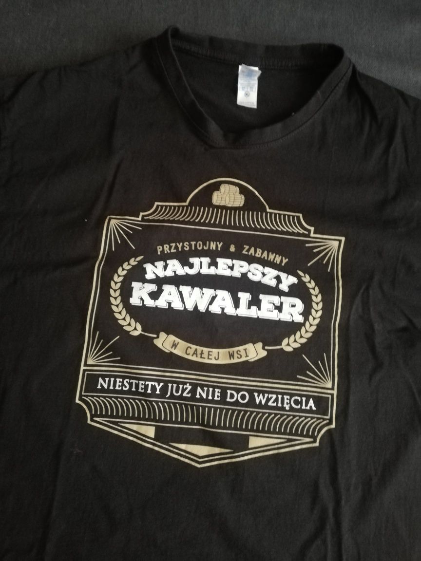 T-shirt męski czarny r. XL (na wieczór kawalerski)