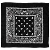 bandamka bandana chusta 55x55 cm czarno-biała