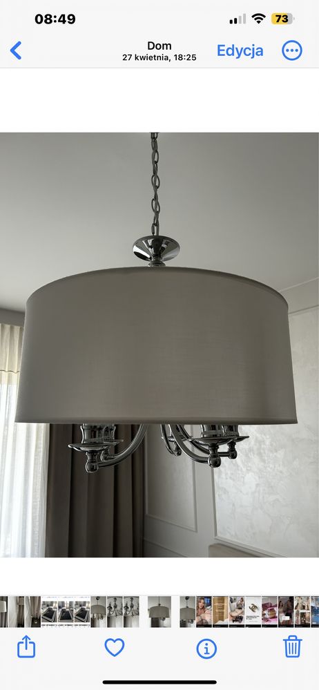 Lampa sufitowa biała