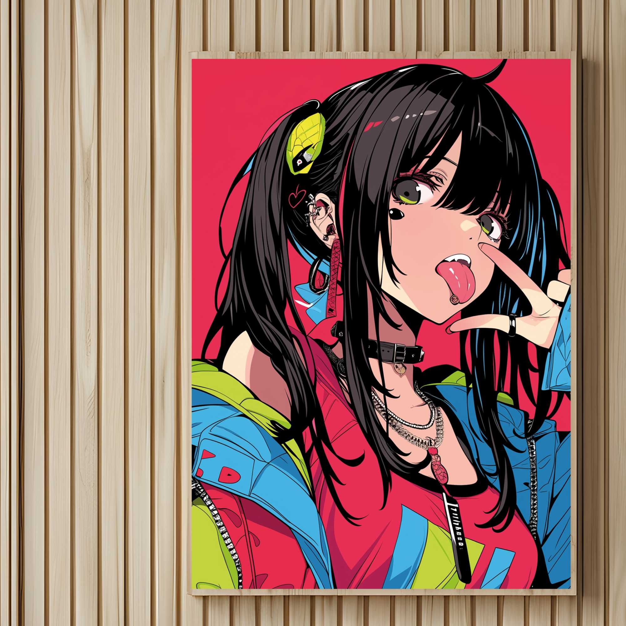 plakat anime manga japoński styl, plakat postać anime styl manga